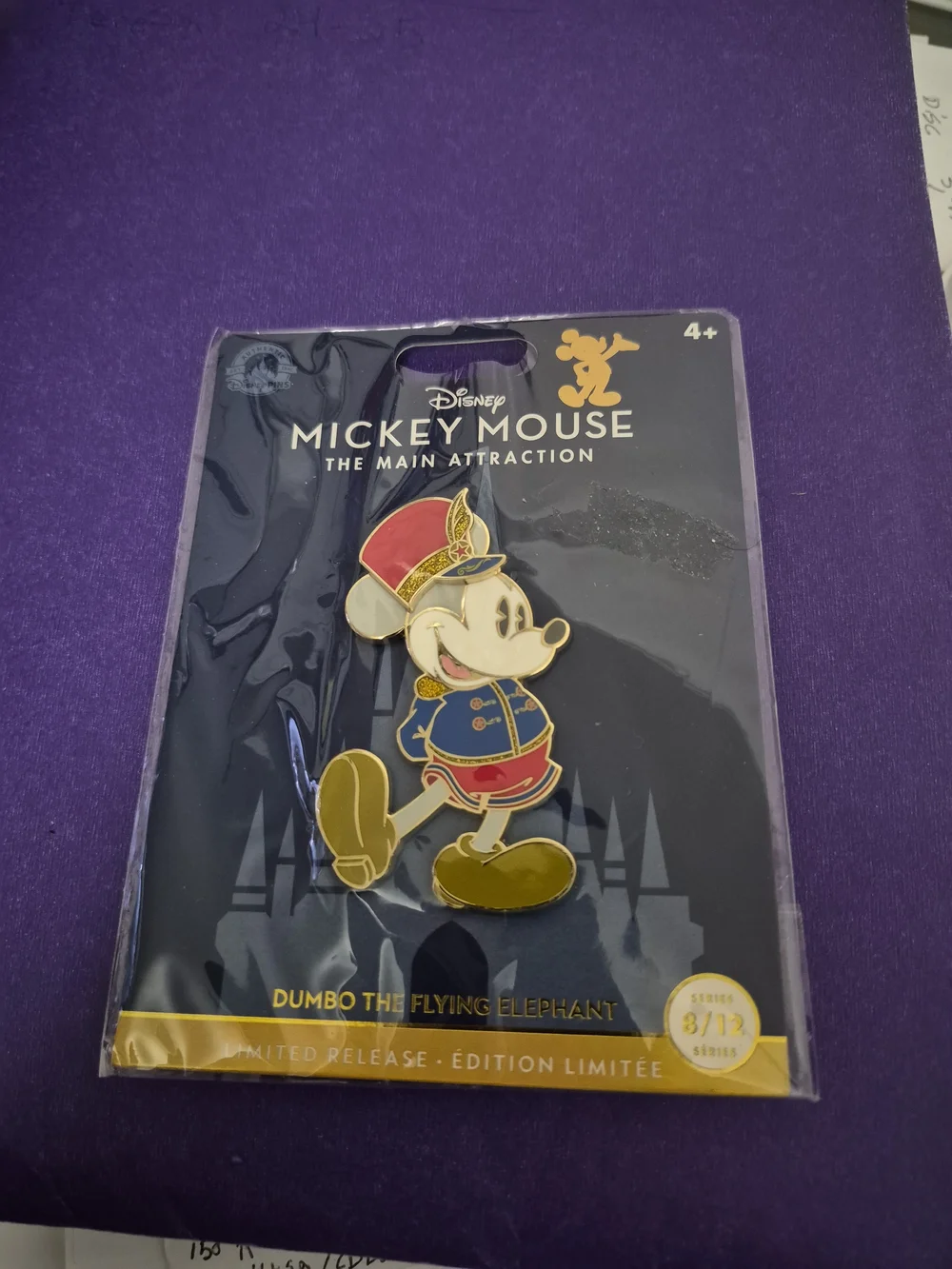 Disney 50th Anniversary Backing Card - Purple and Black